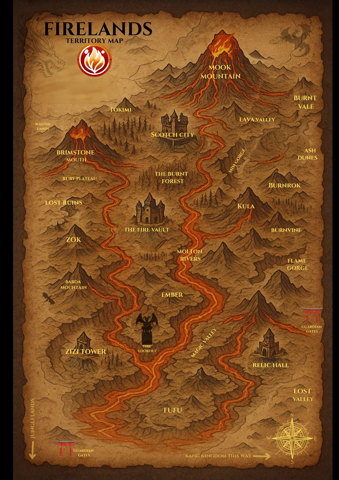 Firelands territory map