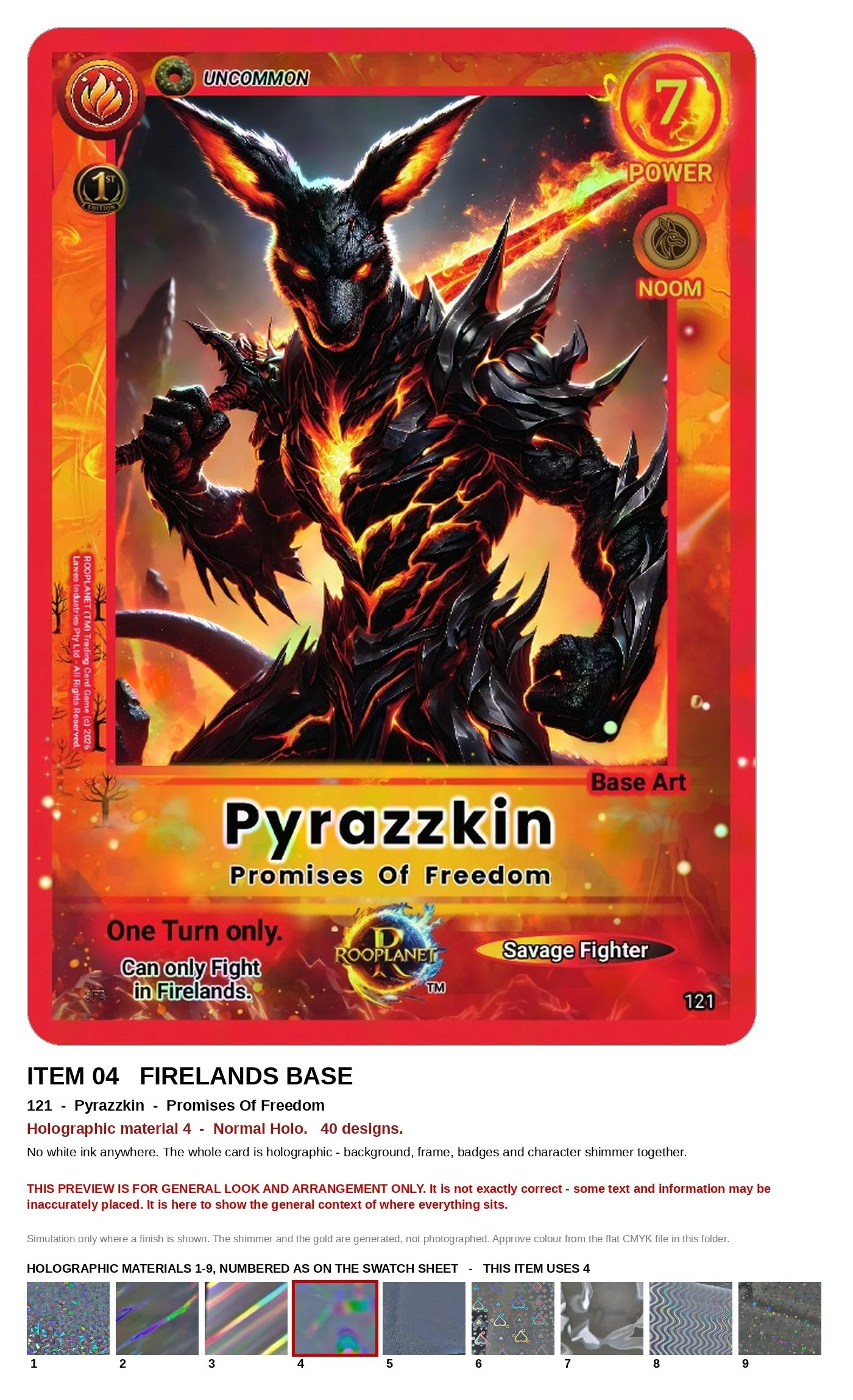 Pyrazzkin Firelands ROOPLANET base-card preview