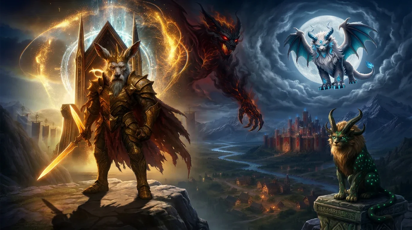 King Creeker and extraordinary creatures in THE SPARK animated series artwork