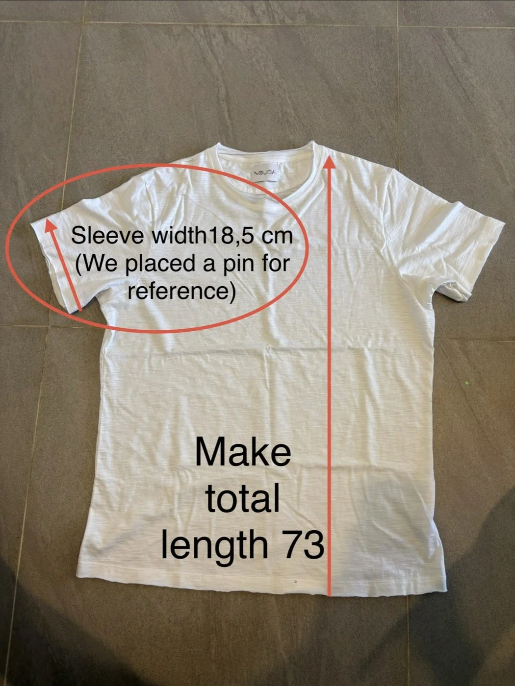 Pre-production sample with handwritten fit corrections, Nousa Concept