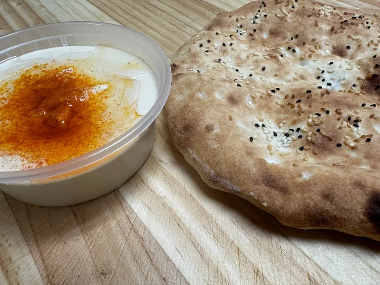 Hummus with Dubai Bread