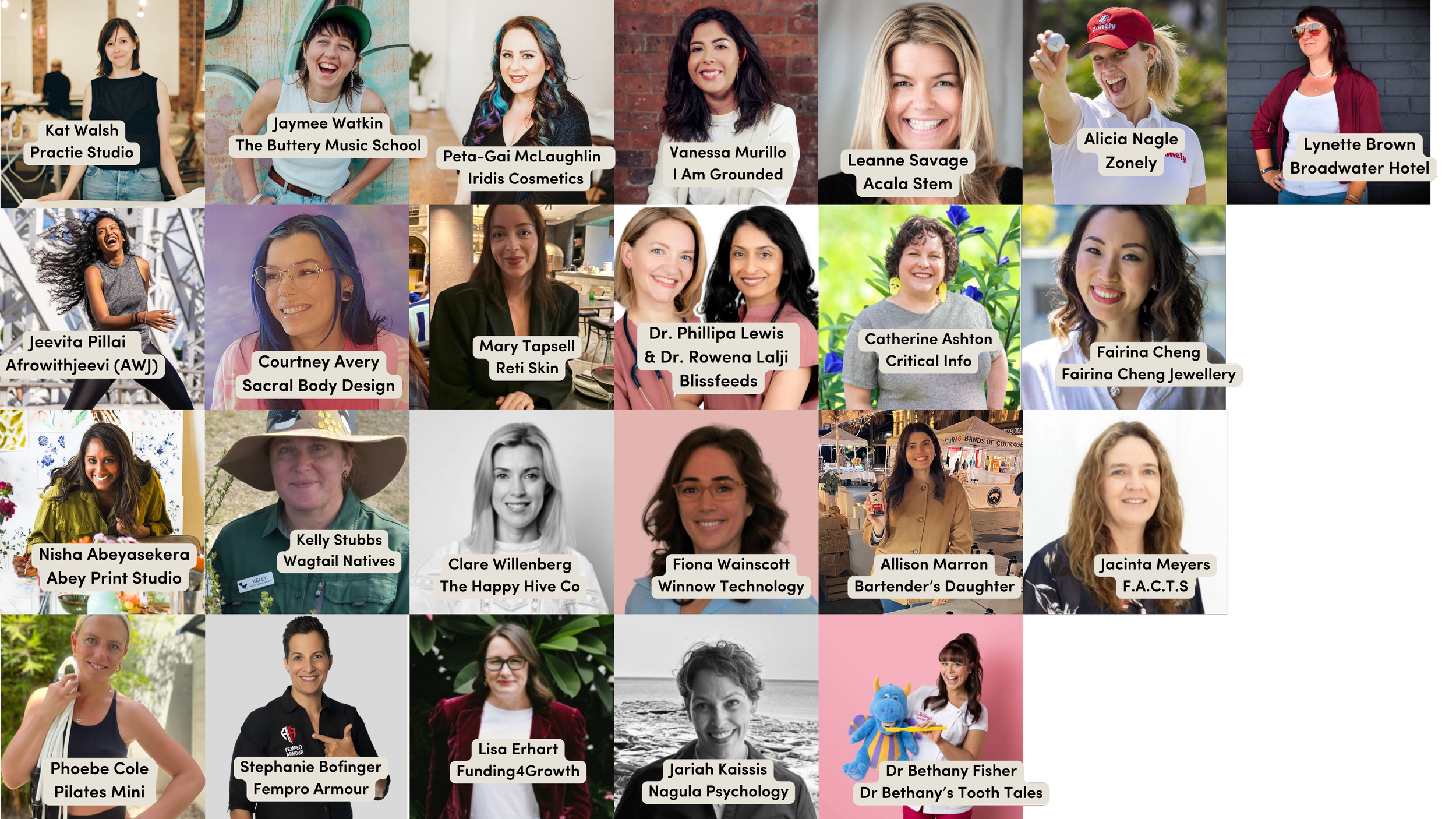 SPARK Women in Business Grant recipients — $160,000 funded