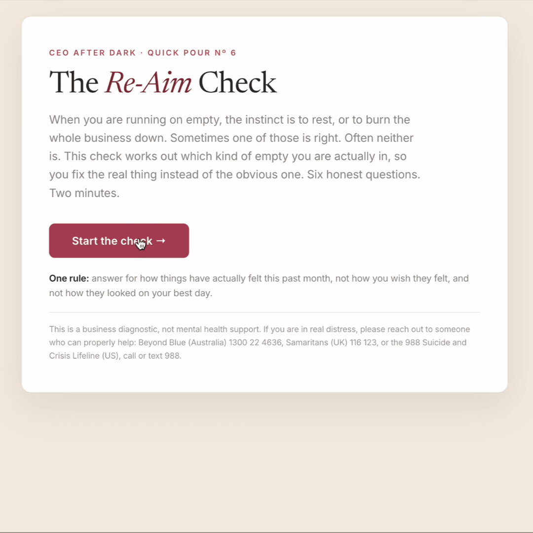 The Re-Aim Check