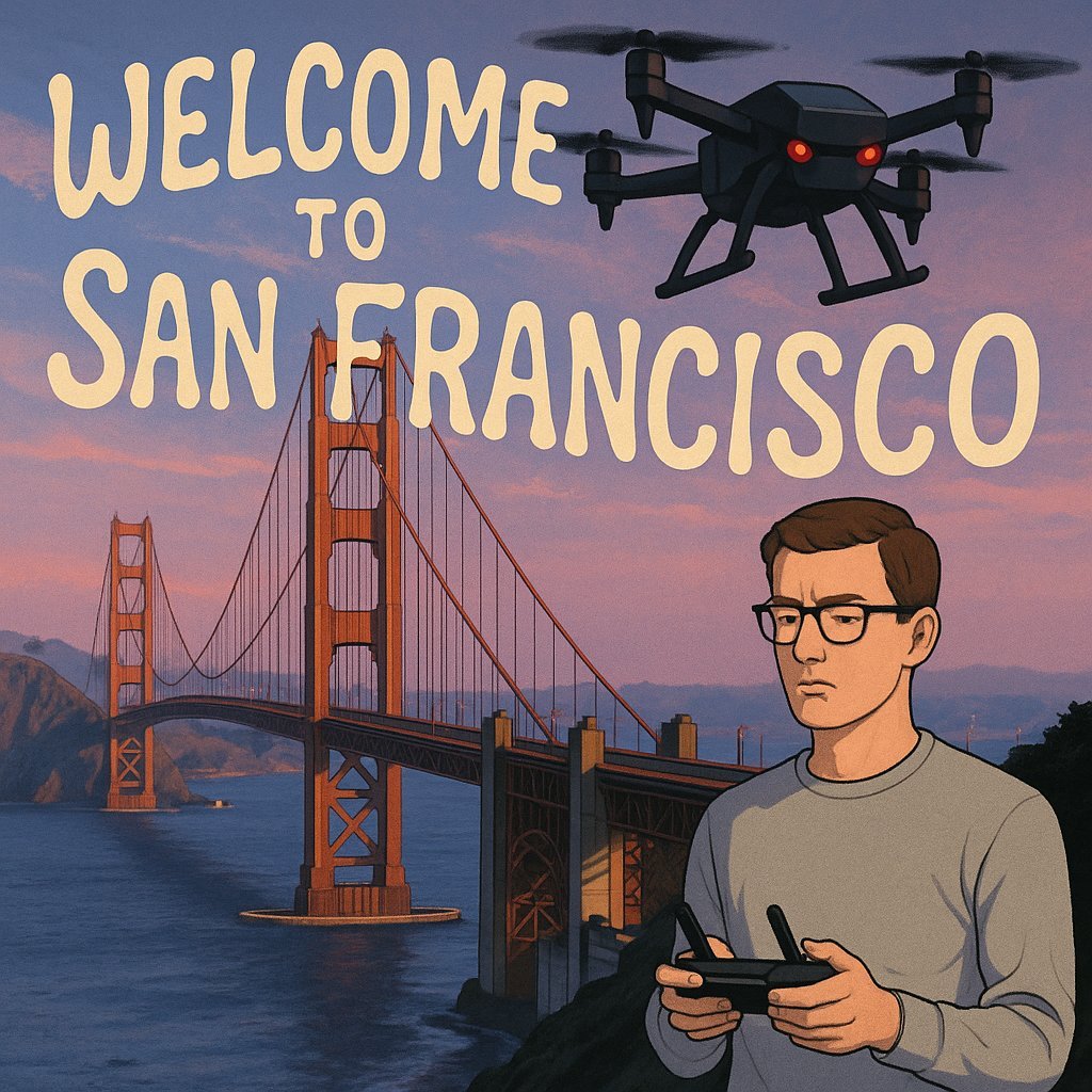 Welcome wall sign with the Golden Gate Bridge in the background