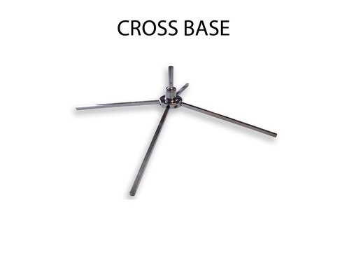 Feather flag base shown as a sturdy cross base detail.