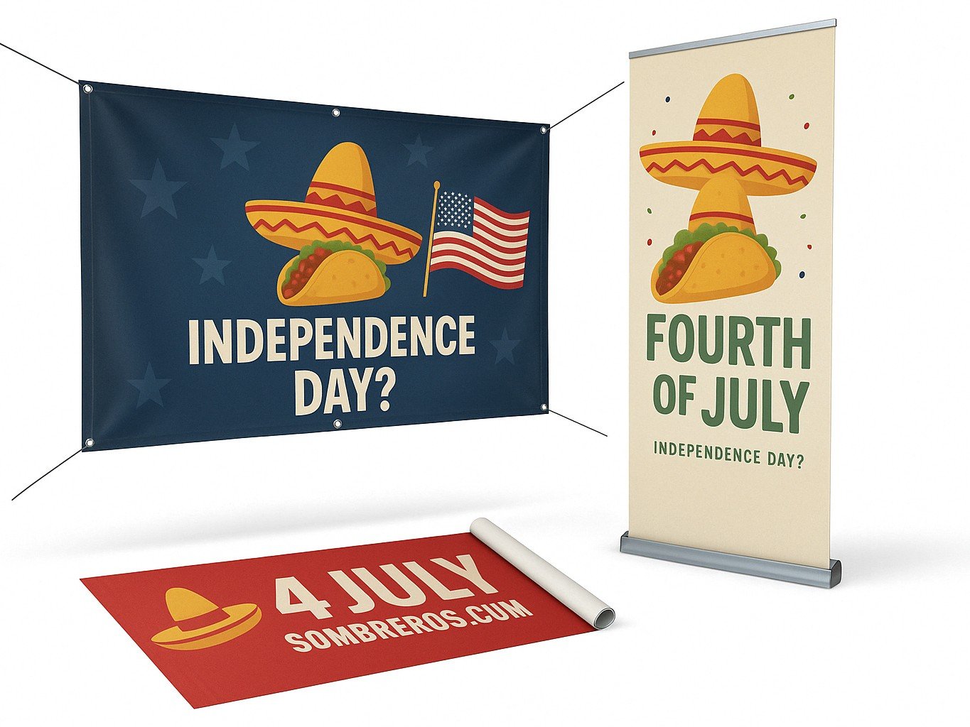 Assorted 4th of July banner materials