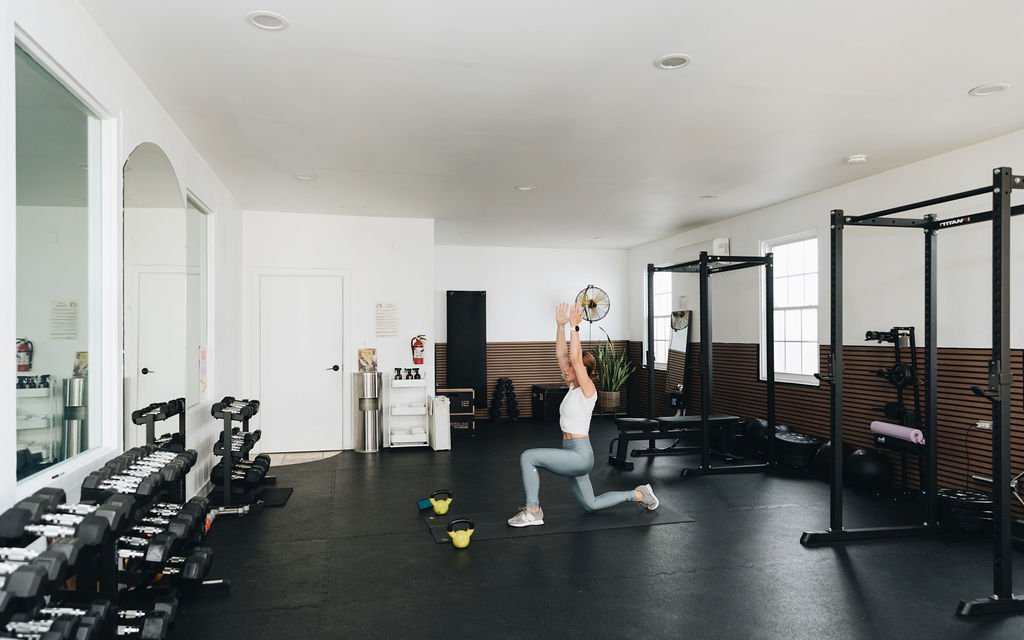 Strength training session at Island Movement