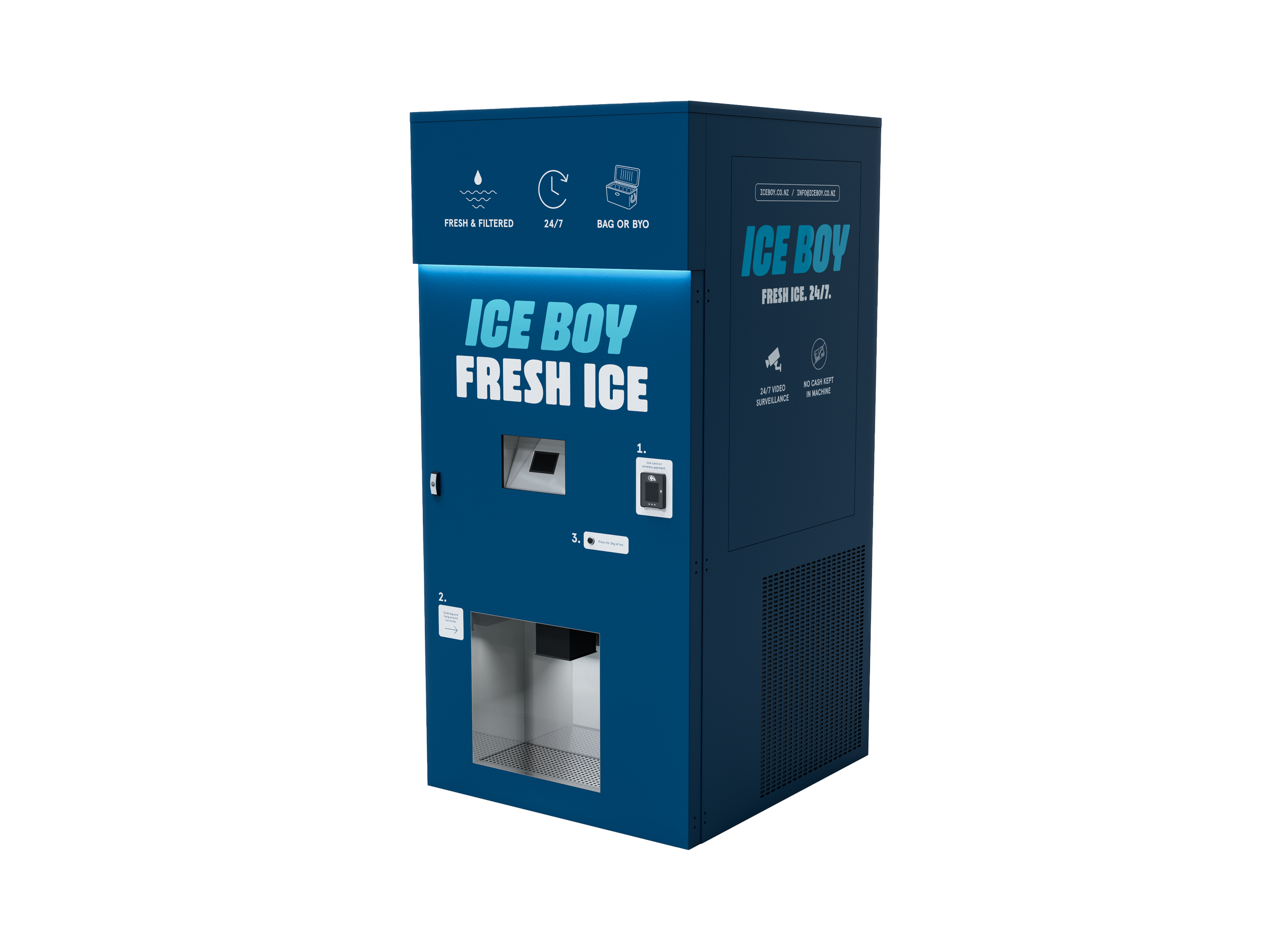 Side angle of the ICEBOY machine