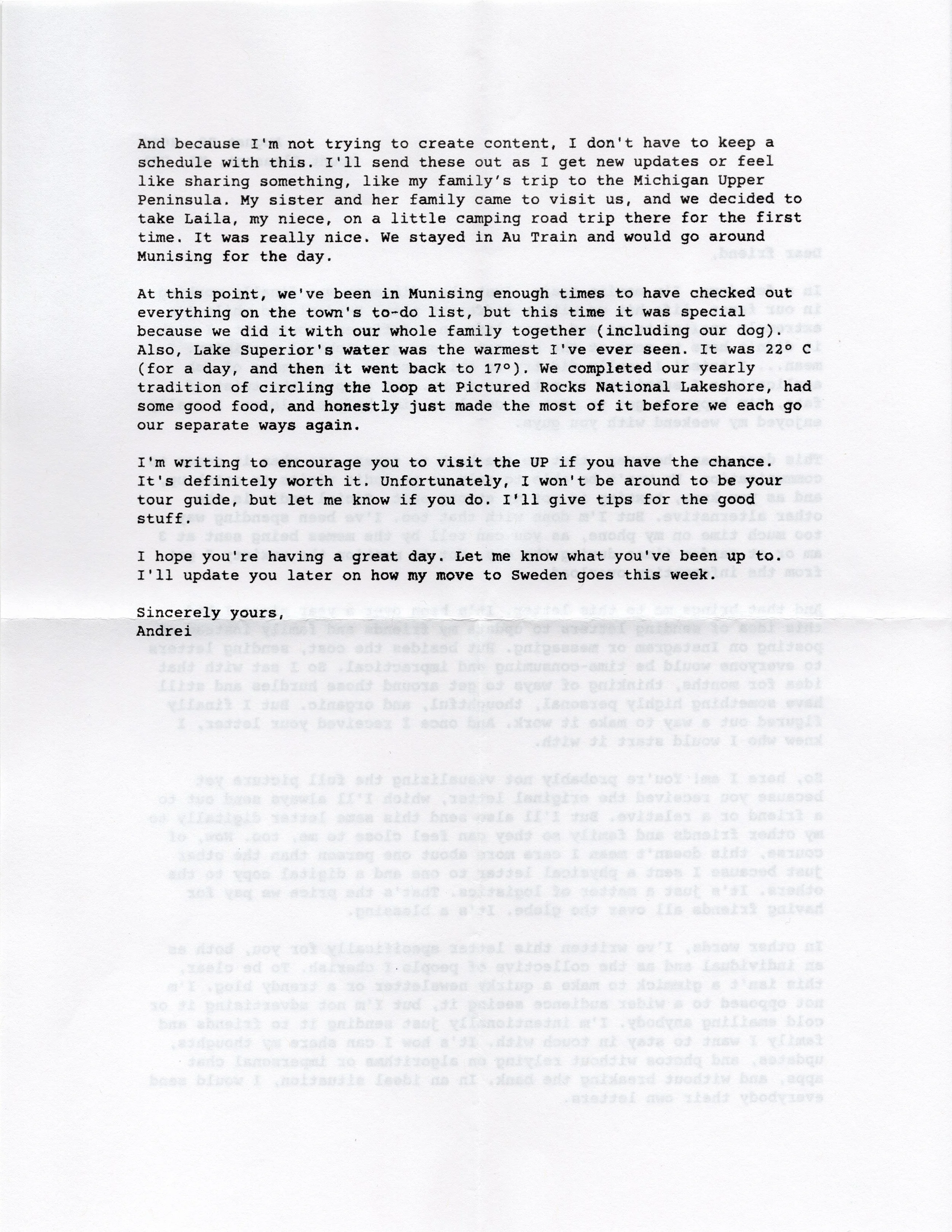 Letter Back