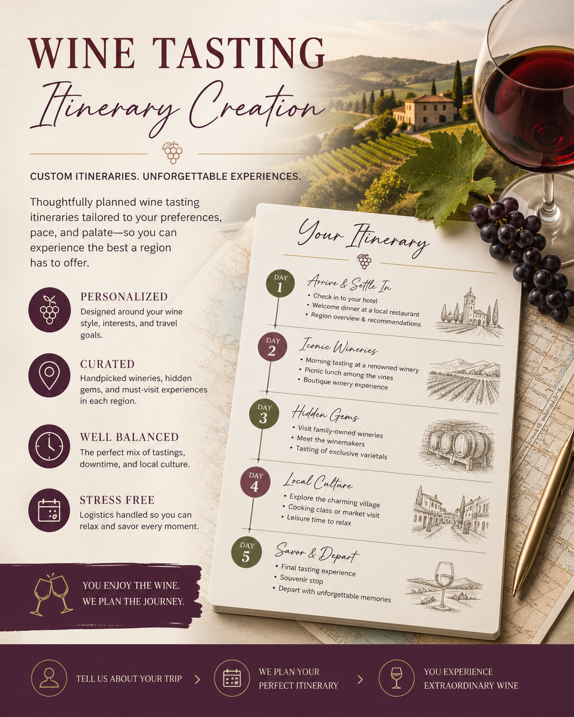 Wine tasting itinerary guide