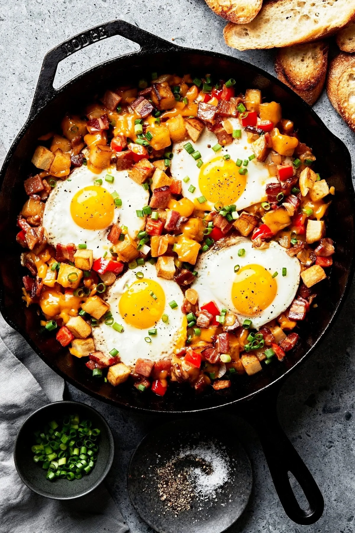 Cheesy Bacon Potato Hash