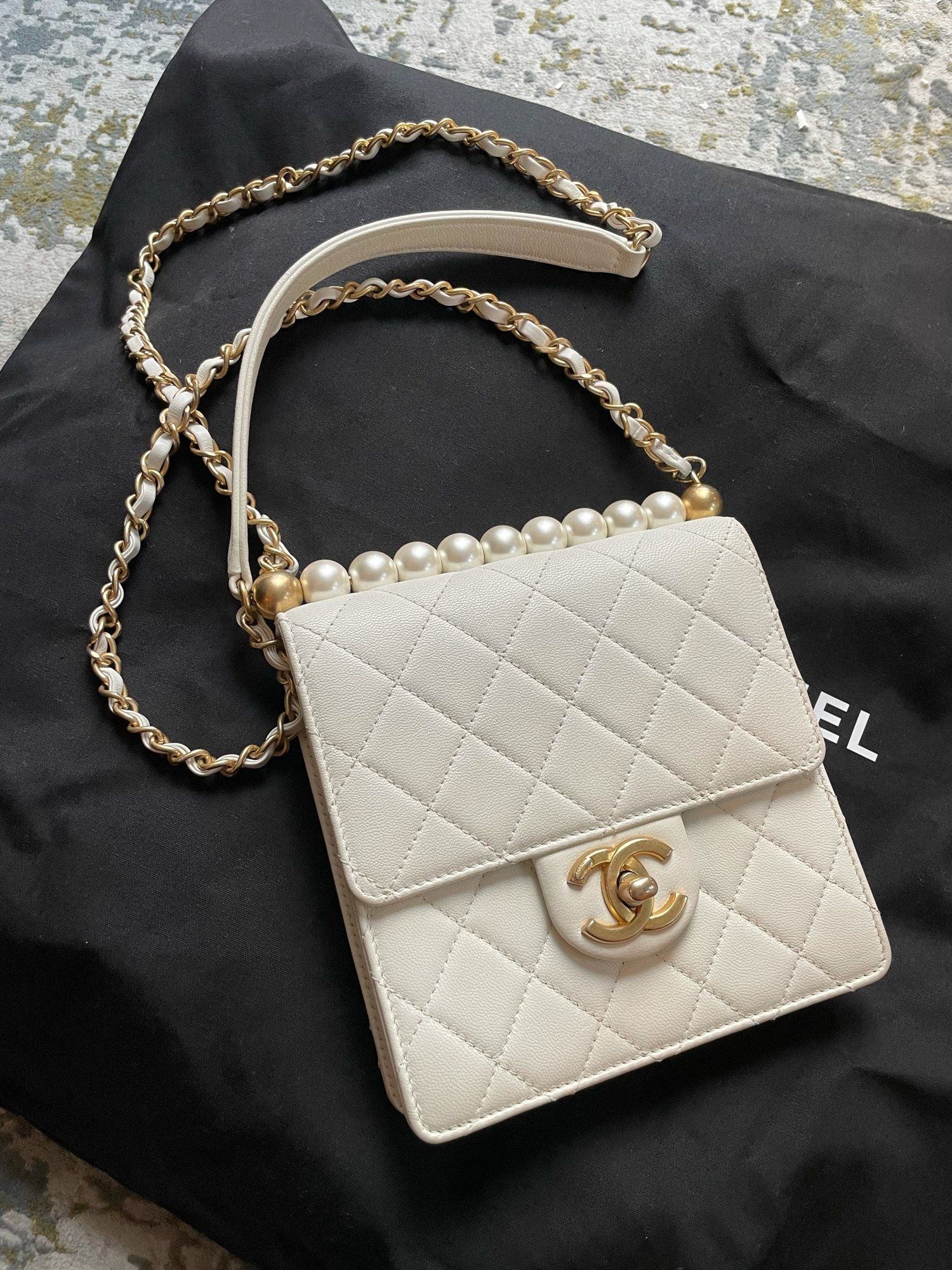 Chanel Pearl Chain Bag - Neutrals Crossbody Bags, Handbags - CHA877641