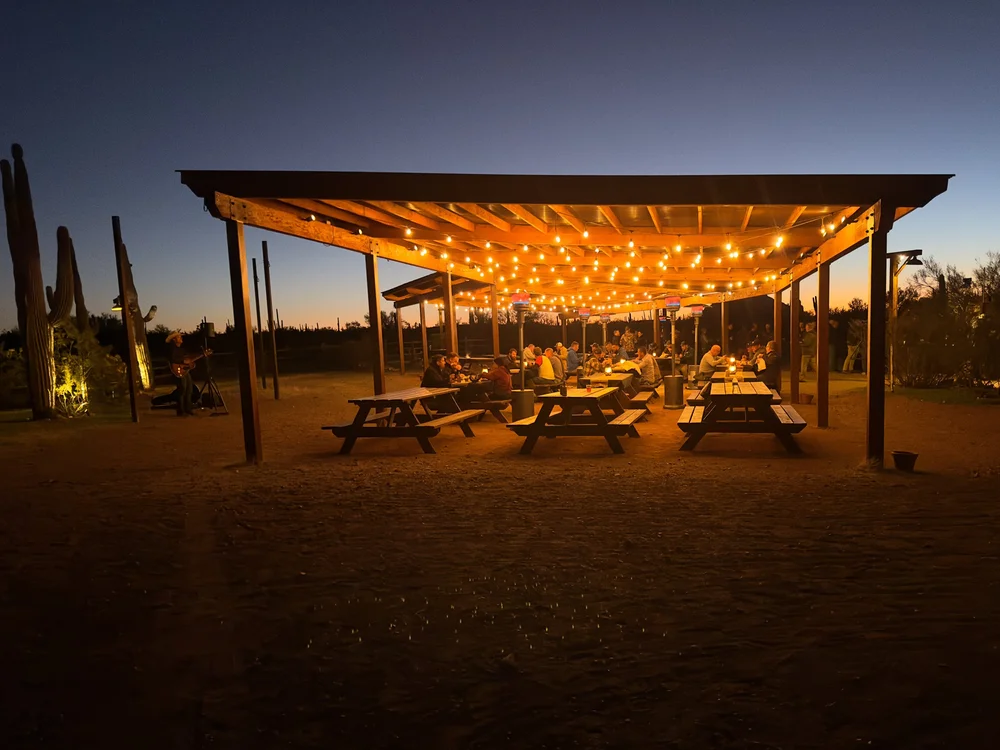 Guests at a Trail Dust desert dinner