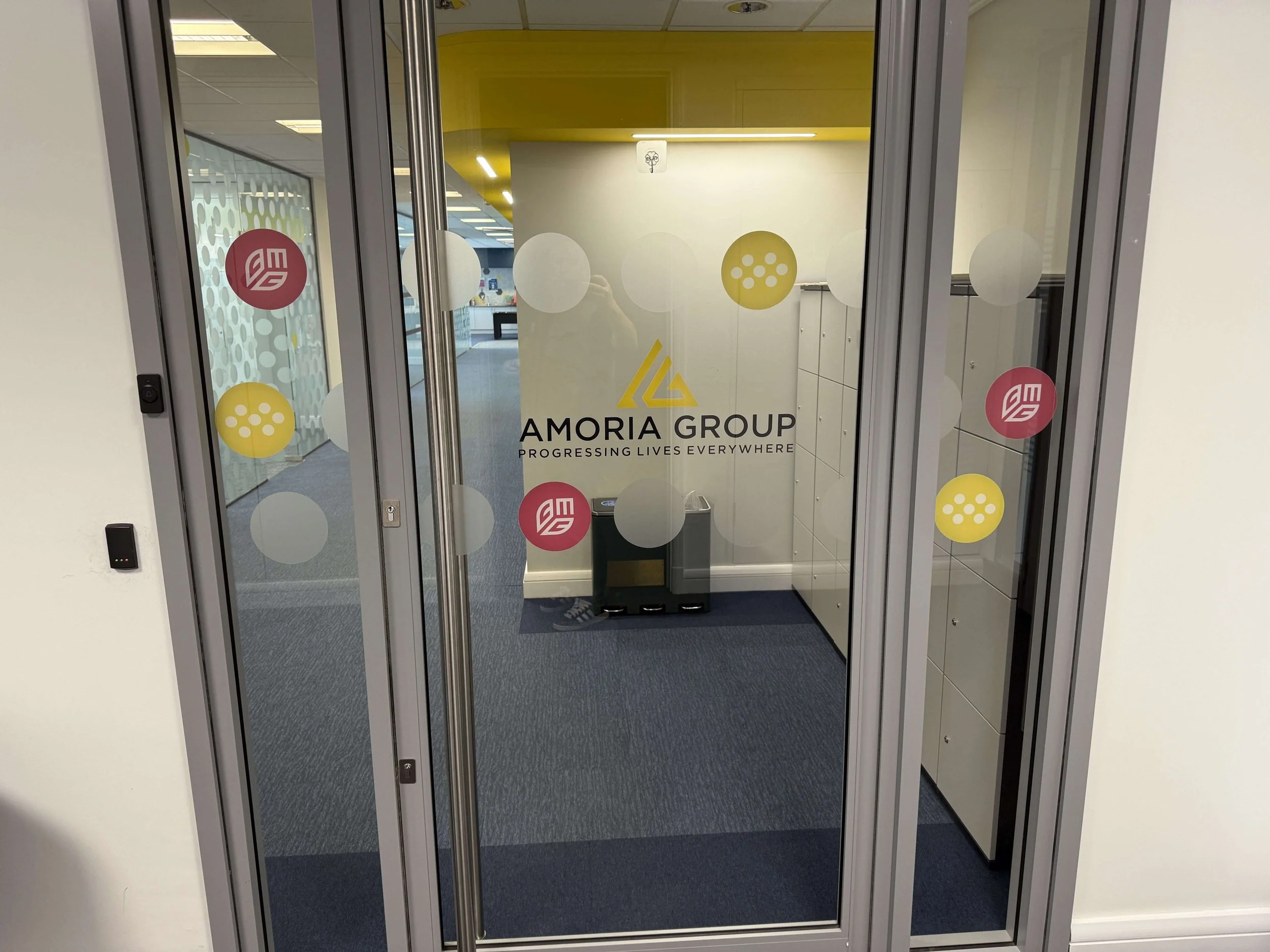 Amoria Bond moss wall and signage concept