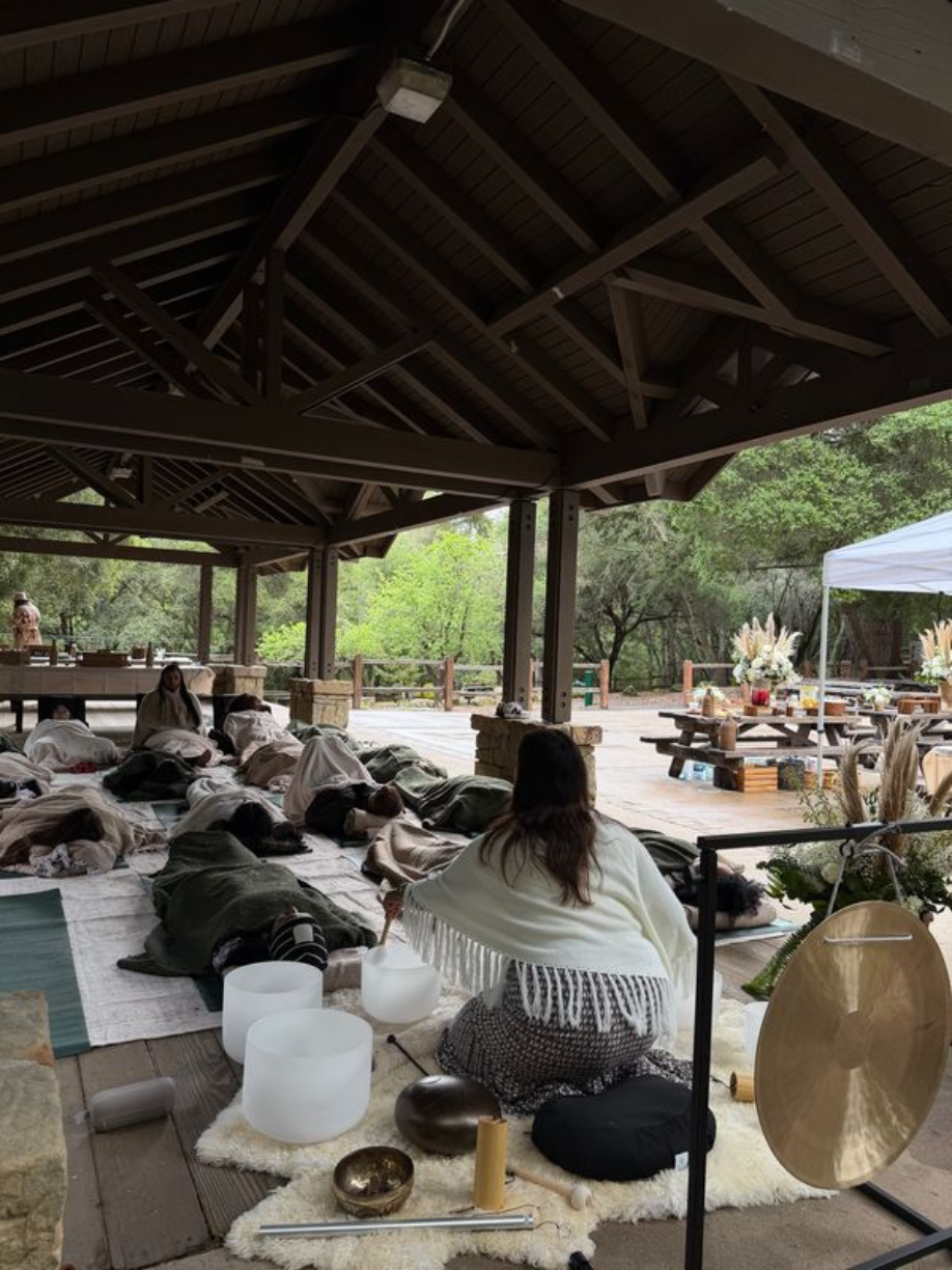 Full production sound healing with catering and florals