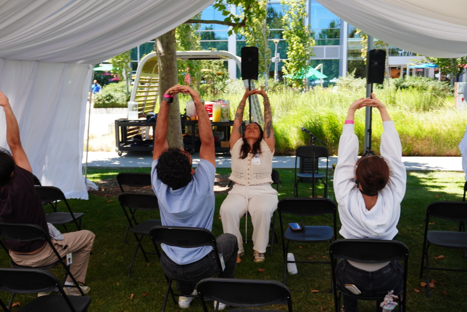 Chair yoga at Google