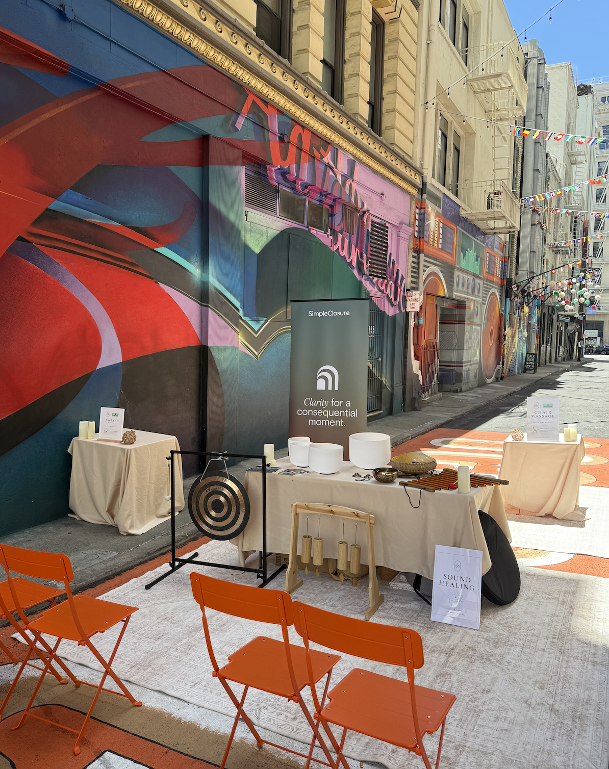 Wellness pop-up for SimpleClosure founders