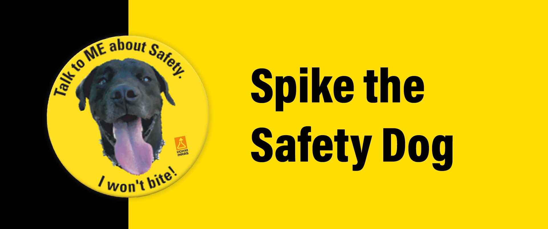 Spike the Safety Dog campaign banner