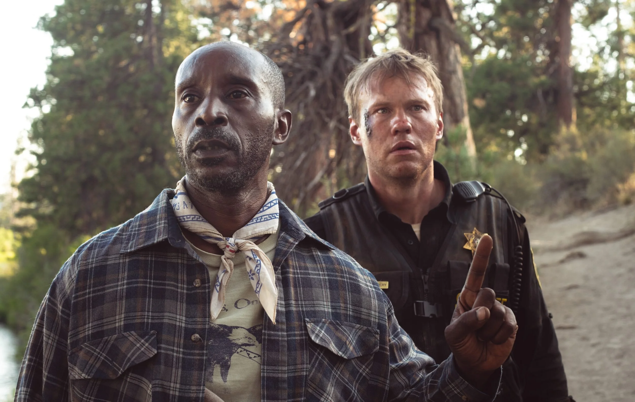 Rob Morgan and Alvin Cowan in the woods, from Raft of Stars