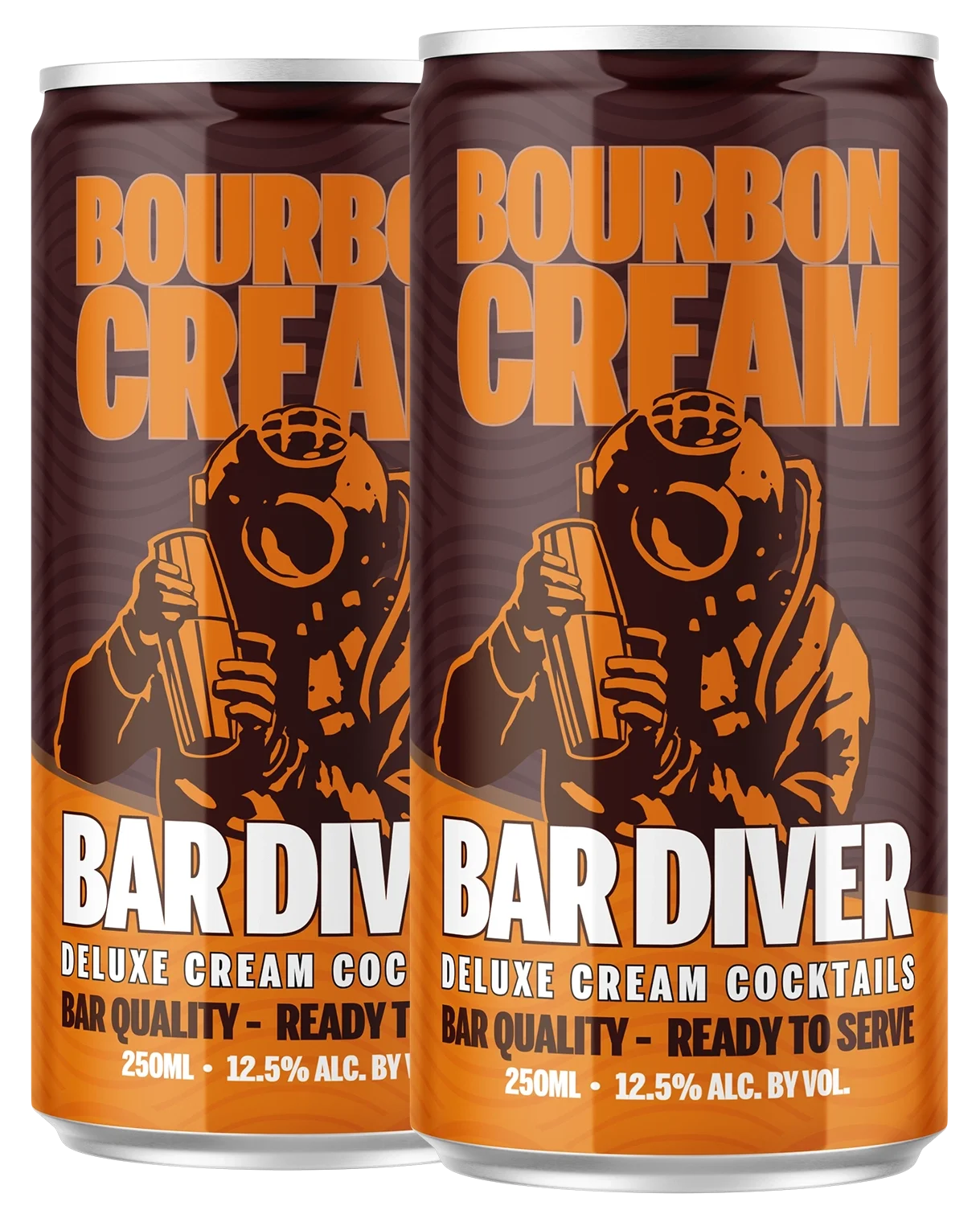 Two Cans of Bar Diver Bourbon Cream