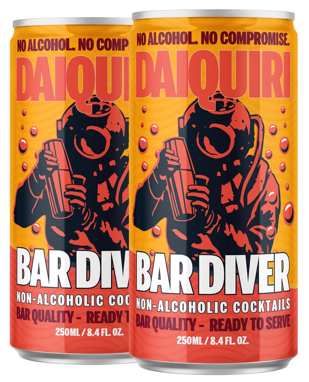 Two Cans of Bar Diver NA Daiquiri