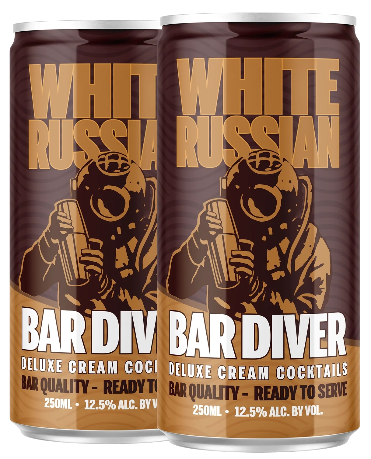 Two Cans of Bar Diver White Russians