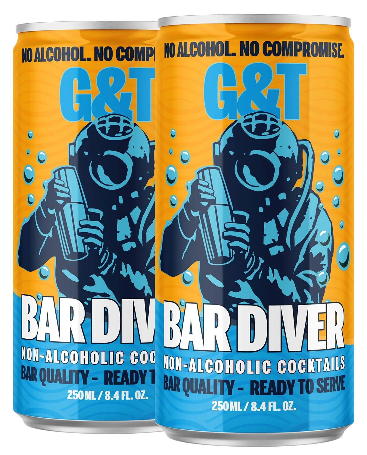 Two Cans of Bar Diver Classic G&T