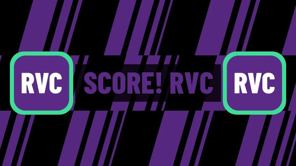 SCORE! flash on the TV scores channel with the scoring team badge on each side