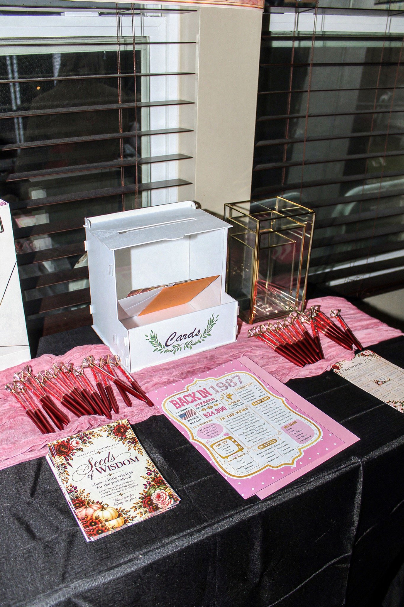 Pink dessert table details and sweet treats