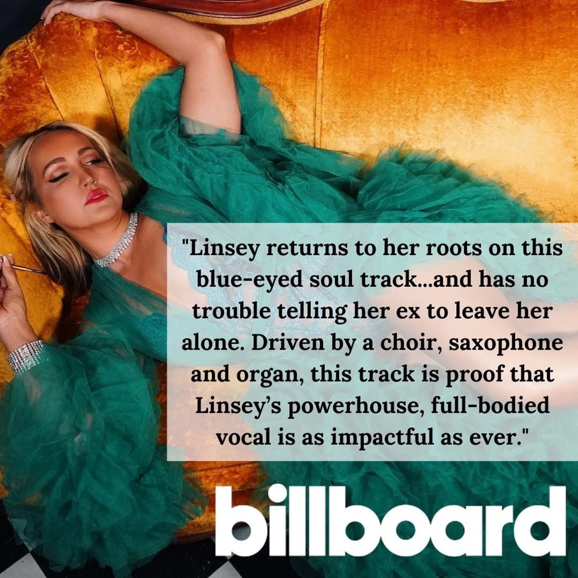 Billboard press quote about Meghan Linsey