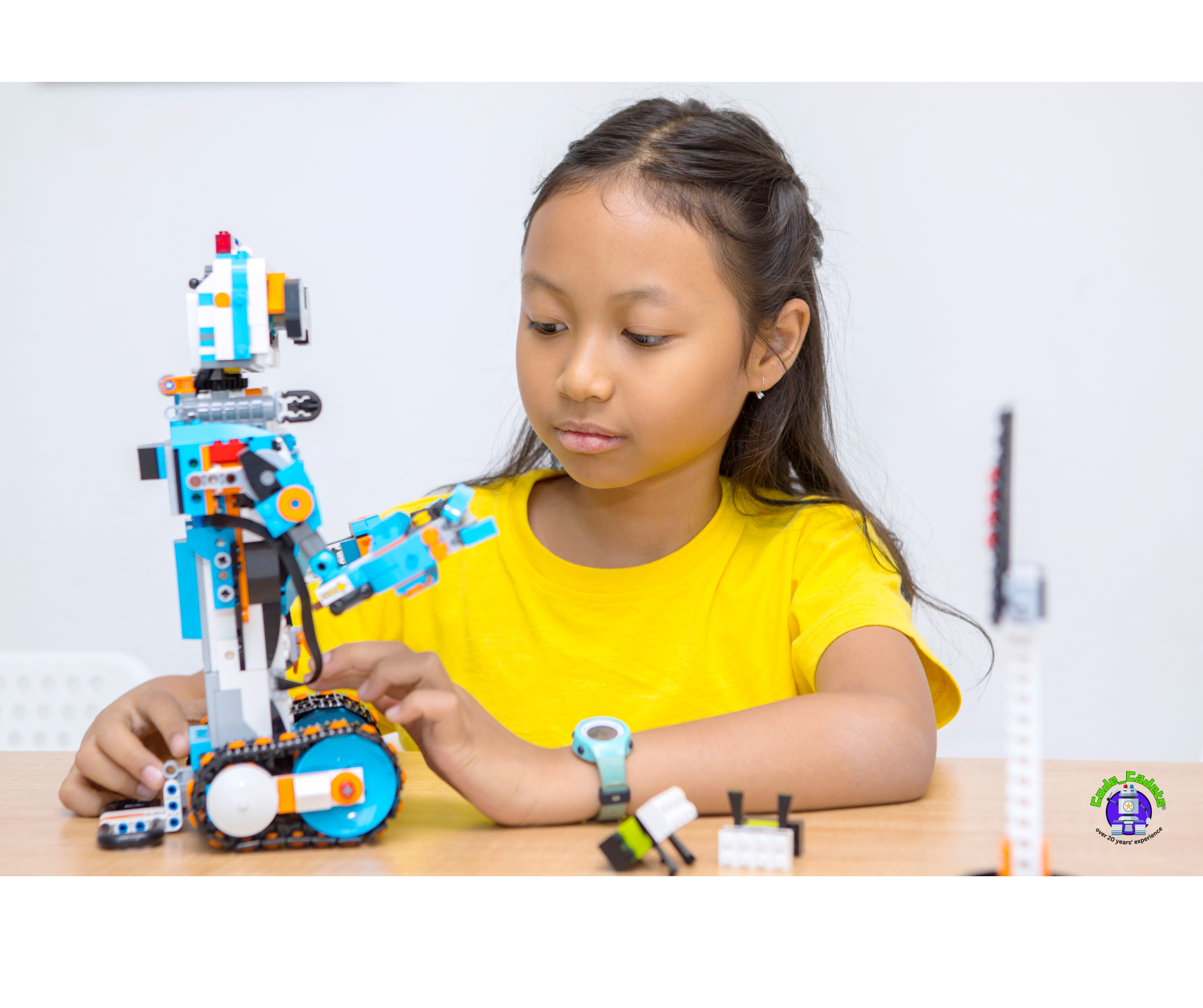 Code Cadets working together on a robotics mission