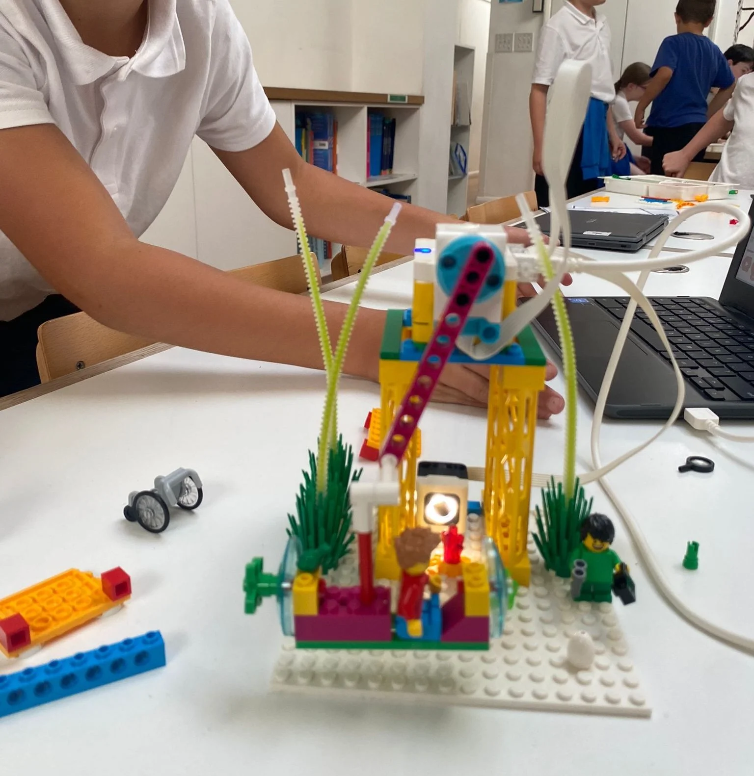 Cadets competing in a robotics challenge
