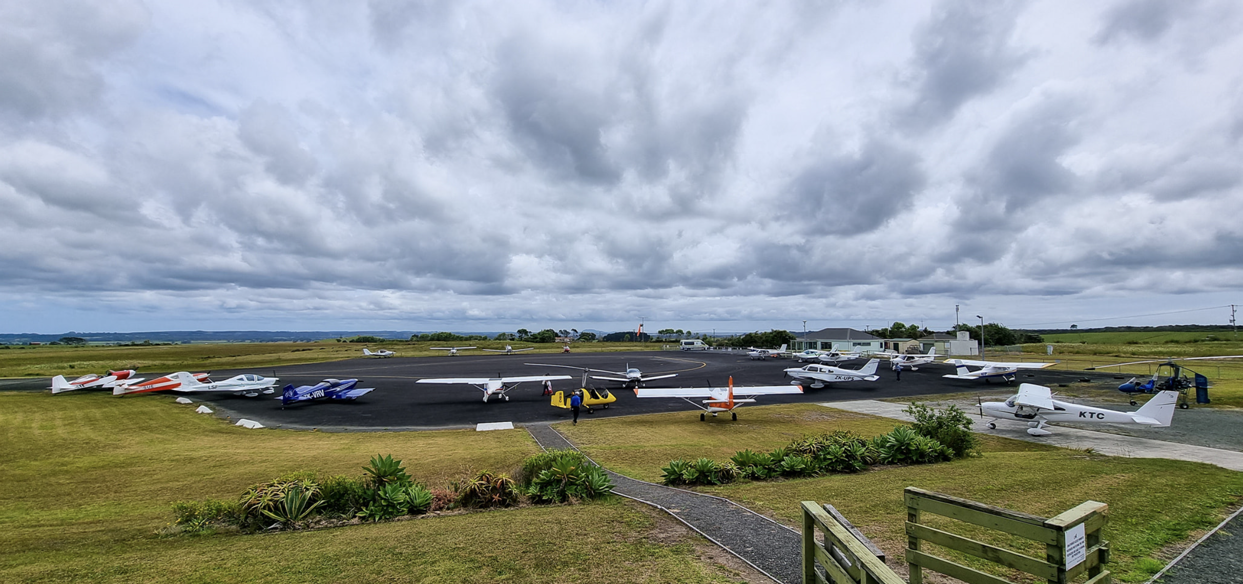 Aircraft parking area at Kaitaia Aero Club