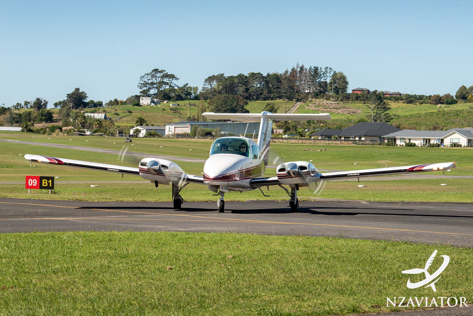 Pilot-training aircraft ready for takeoff…