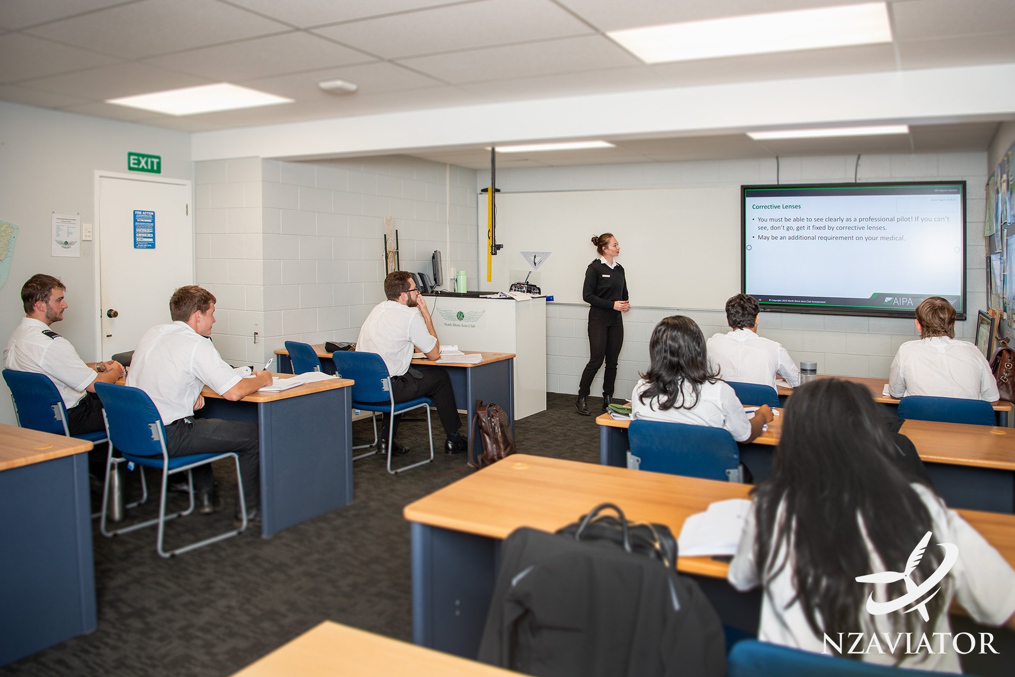 Theory lesson in AIPA classroom…