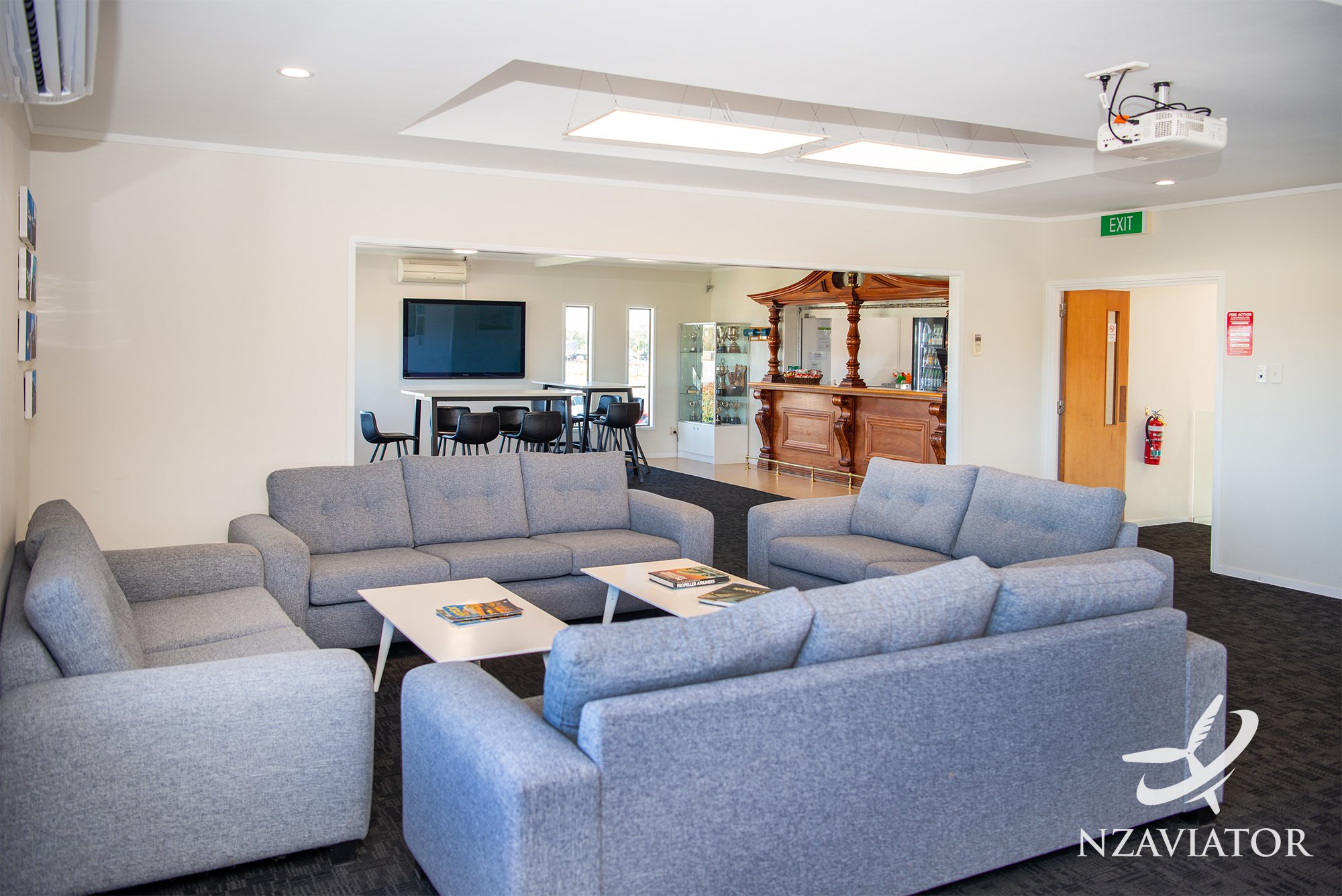 Cosy lounge & bar at AIPA second floor…