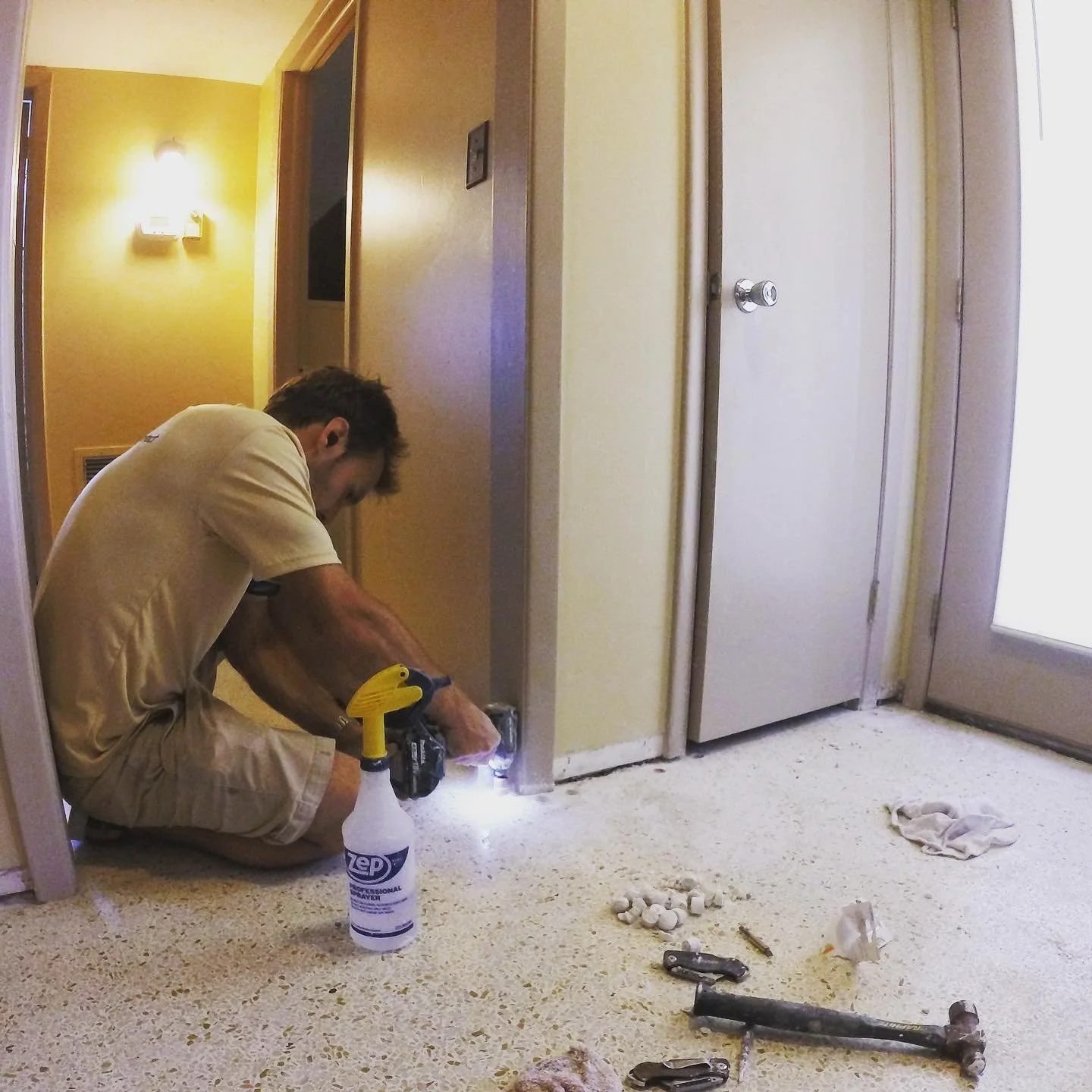 Terrazzo restoration project in Tallahassee home — RockGrinderz