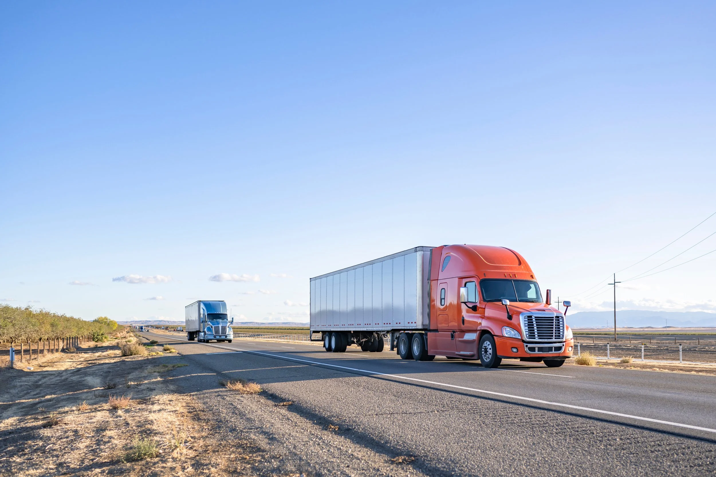 Commercial truck on the road