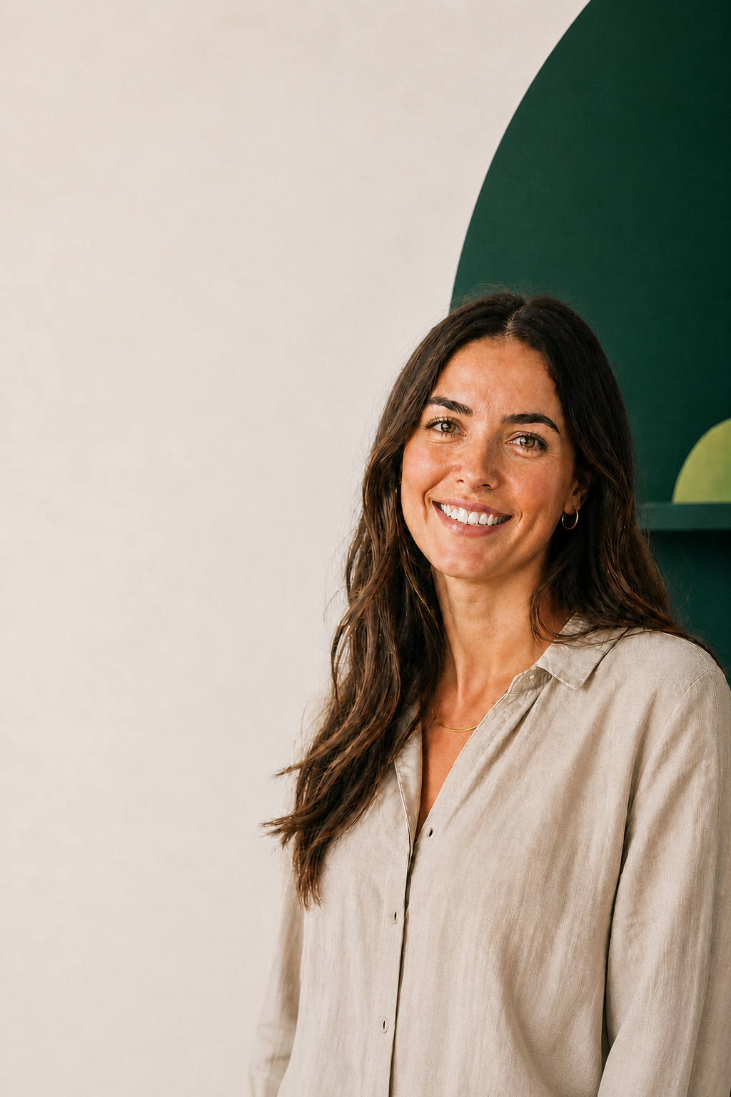 Smiling adult patient