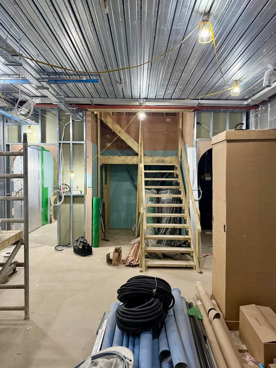 Soudan Road — new full-footprint basement under a steel deck
