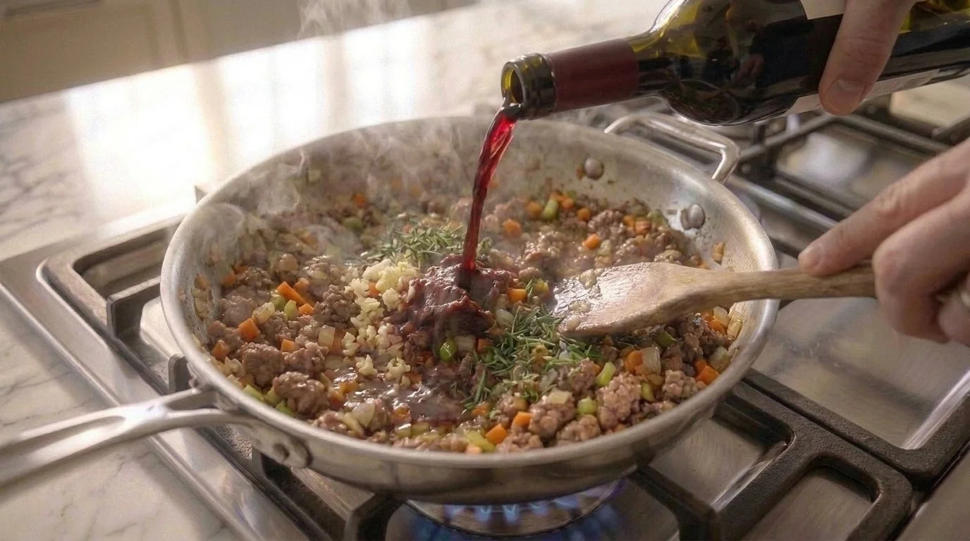 Step 4: Deglaze Pan