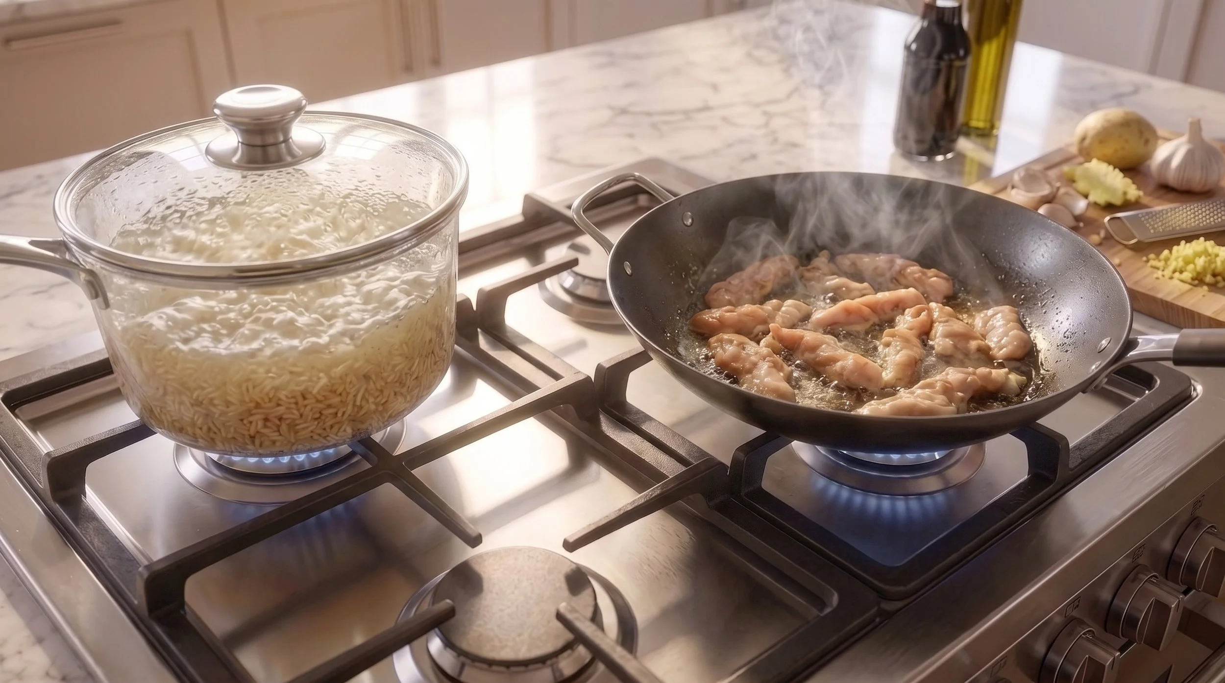 Mediterranean Diet Asian Chicken and Vegetable Stir-Fry Step 4: Sear Chicken Strips
