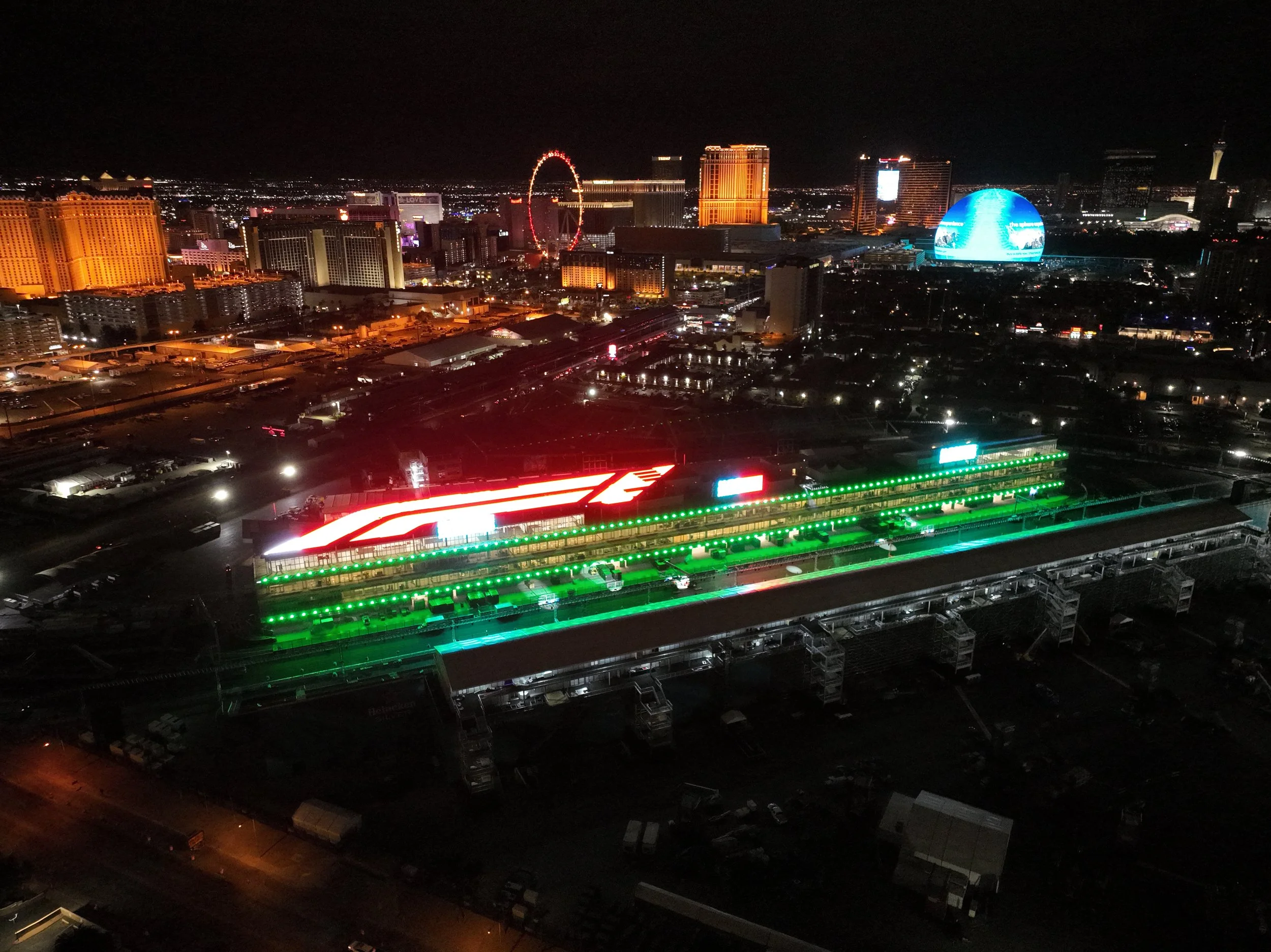 F1 Las Vegas GP aerial