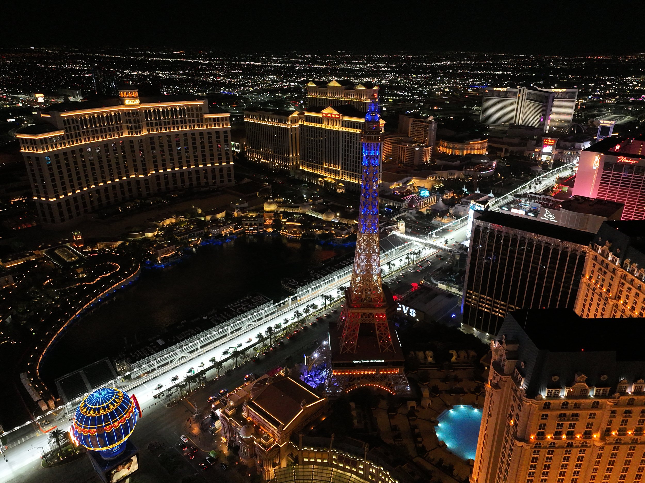 F1 Las Vegas GP aerial