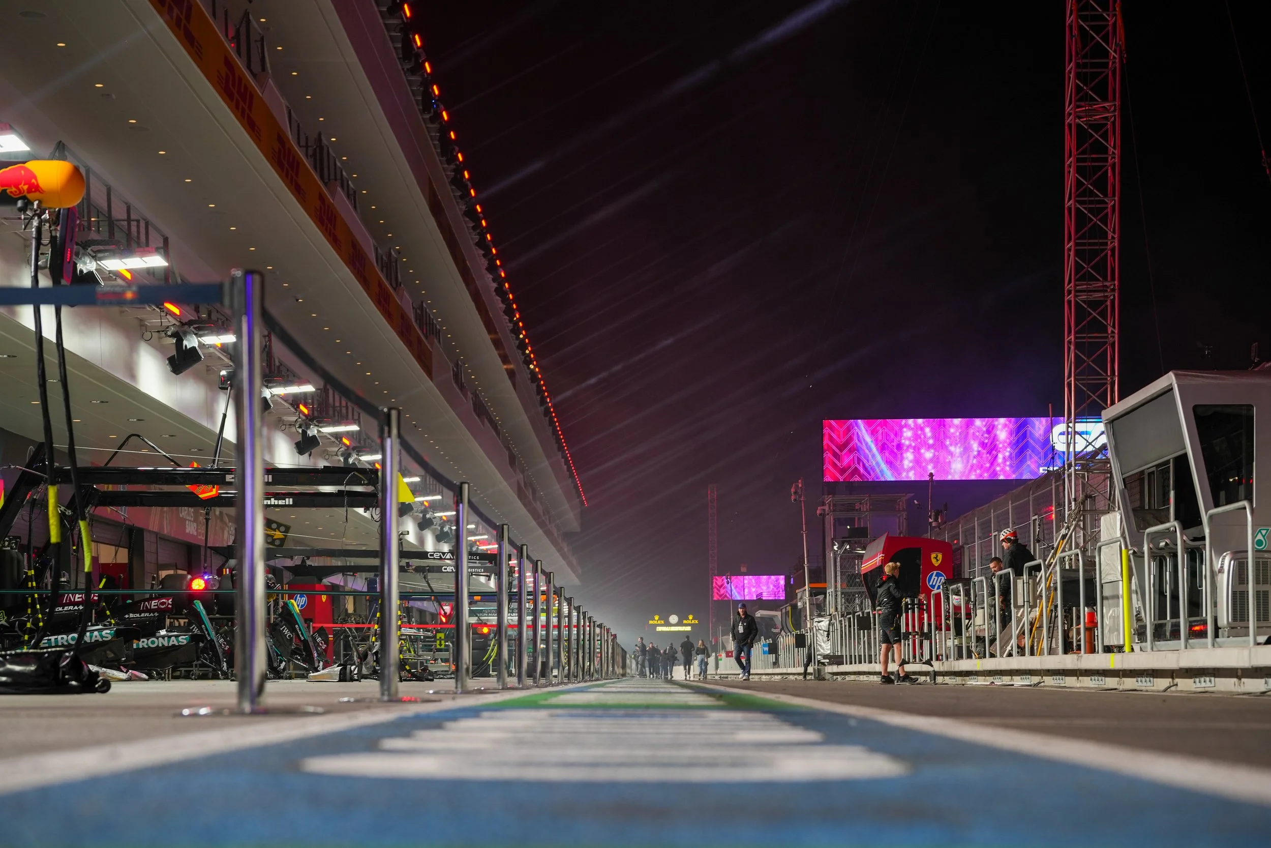 F1 paddock pit lane