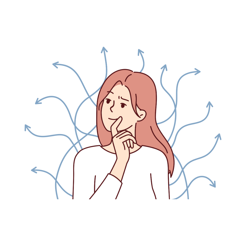 Illustration of a person thinking through credentialing questions