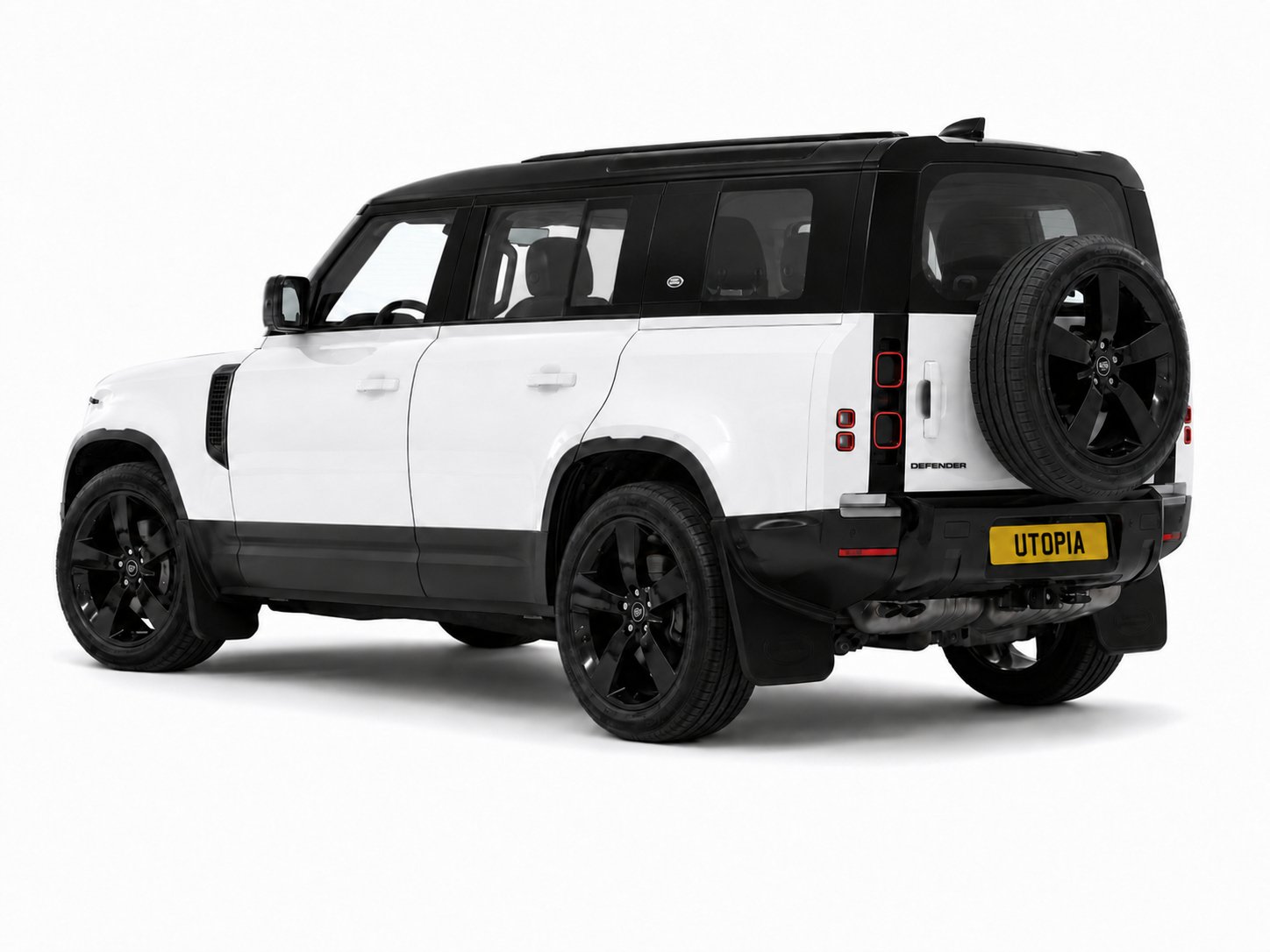 Land Rover Defender with 50% light window tint on rear windows