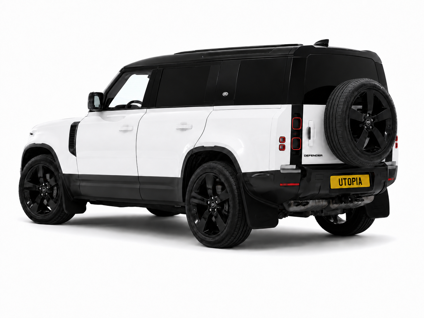 Land Rover Defender with 5% limo black window tint on rear windows