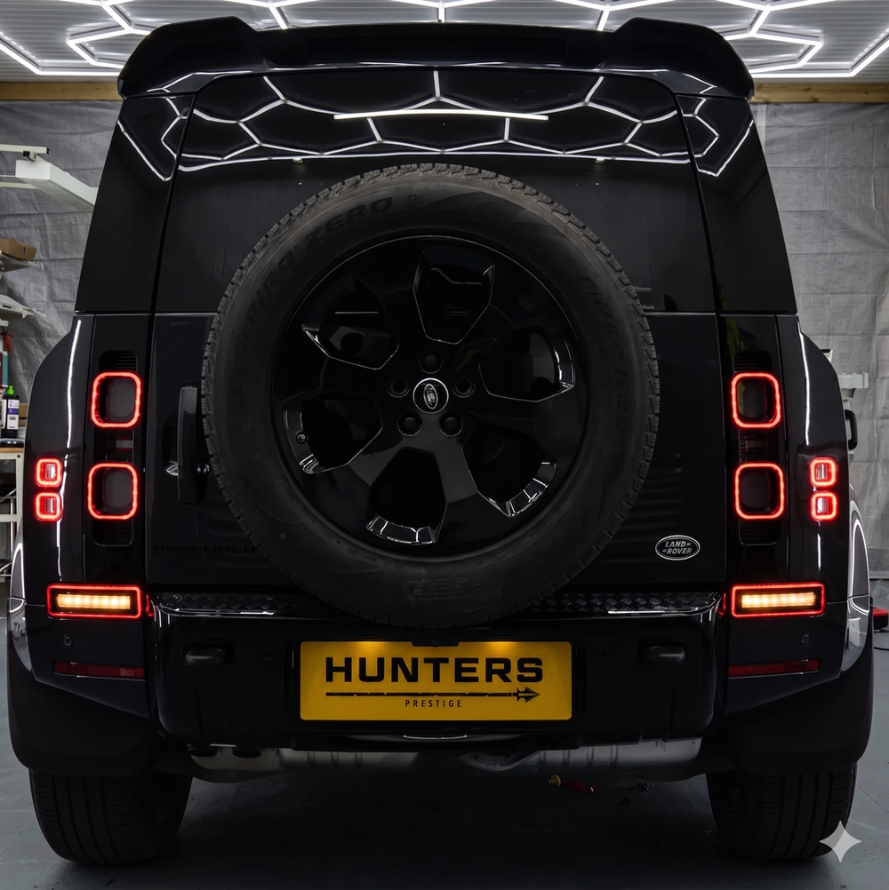 Hunters Prestige upgraded rear reverse and indicator lights for Land Rover Defender