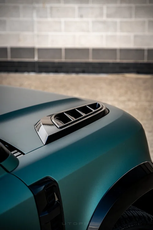 Bonnet Vent Inserts, XRS Style fitted to a Land Rover Defender